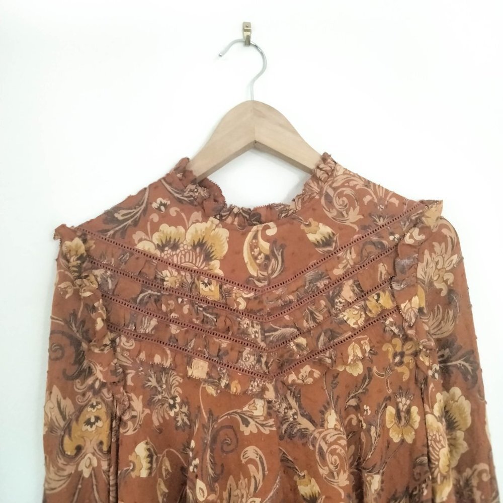 Spell & the Gypsy Aurora Blouse in Burnt Umber XS NWT - Picture 3 of 7